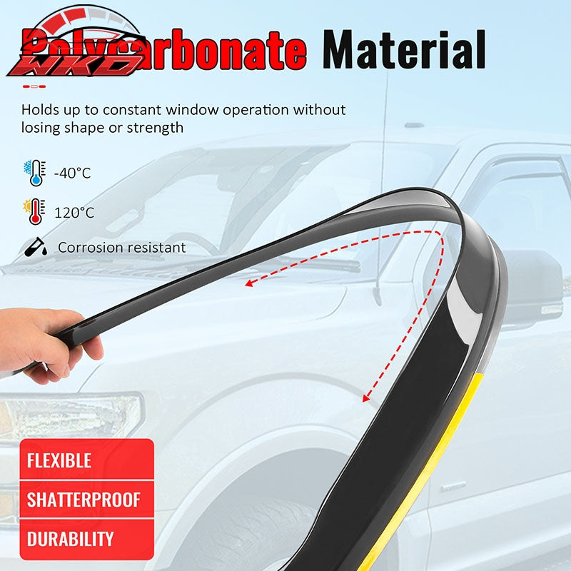 Wholesale 15-20 Ford F-150 17-22 F250 F350 Regular Cab Window Visor In-Channel Guard - Wikond Auto