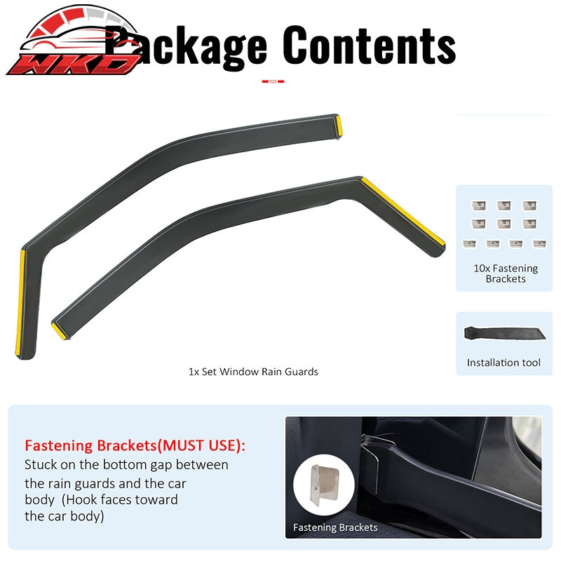 Wholesale 15-20 Ford F-150 17-22 F250 F350 Regular Cab Window Visor In-Channel Guard - Wikond Auto