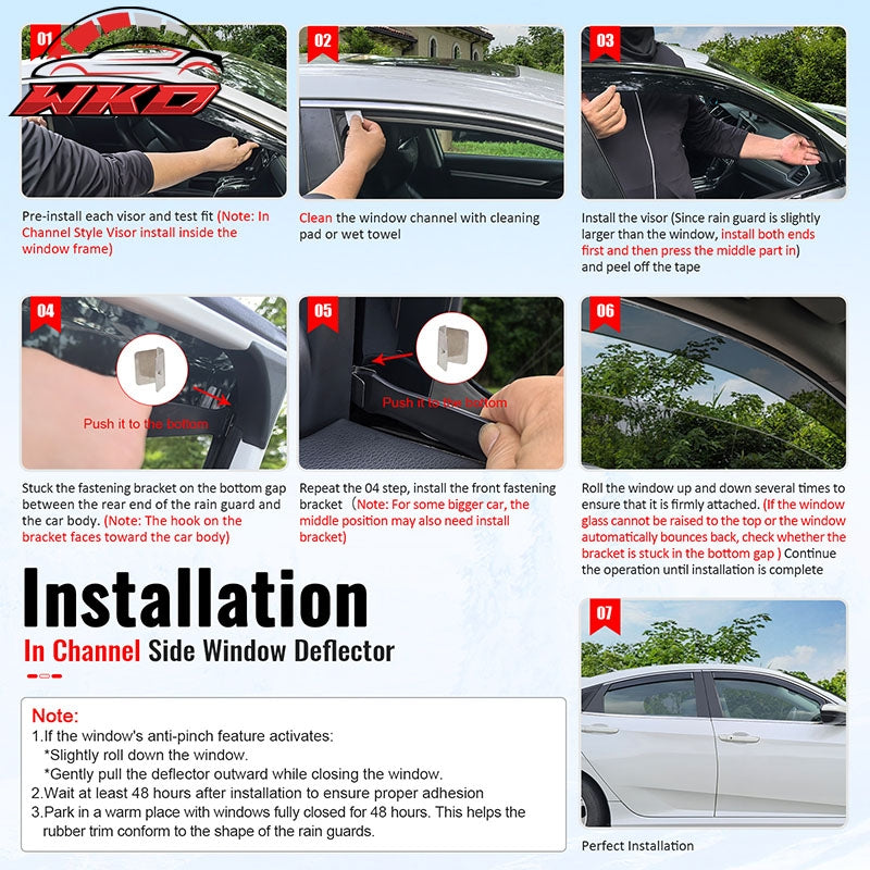 Wholesale 15-20 Ford F-150 17-22 F250 F350 Regular Cab Window Visor In-Channel Guard - Wikond Auto