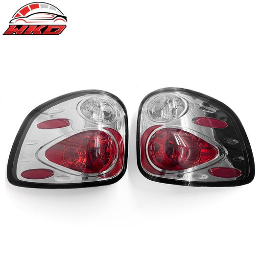 Wholesale 97-03 Ford F-150 Flareside Rear Tail Lights Black Housing Clear Lens Pair - Wikond Auto