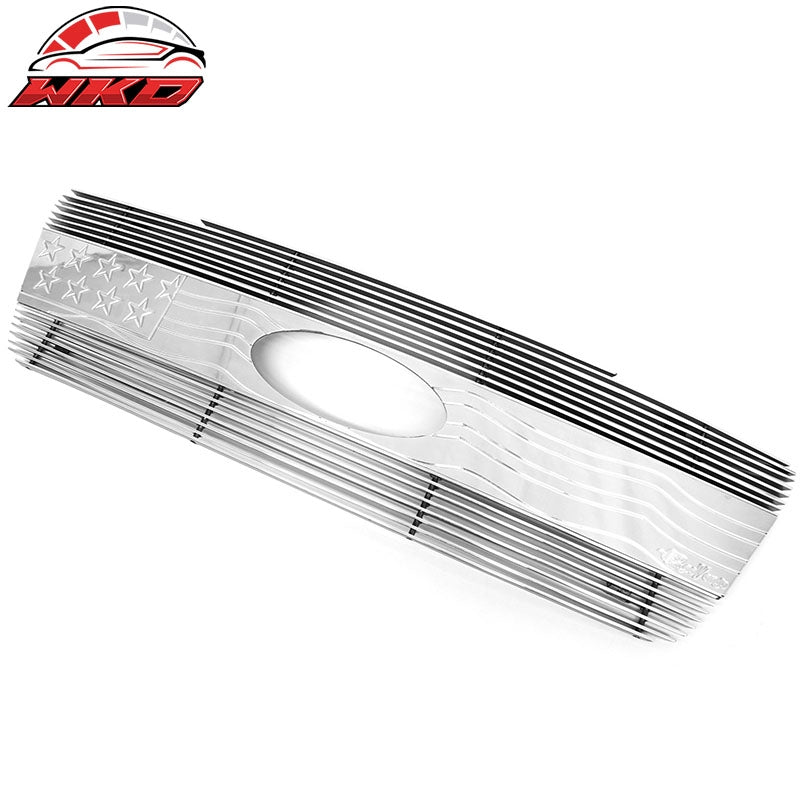 Wholesale 2004-2008 Ford F-150 Front Bumper Hood Grille Grill Cover Chrome W/ Stripes