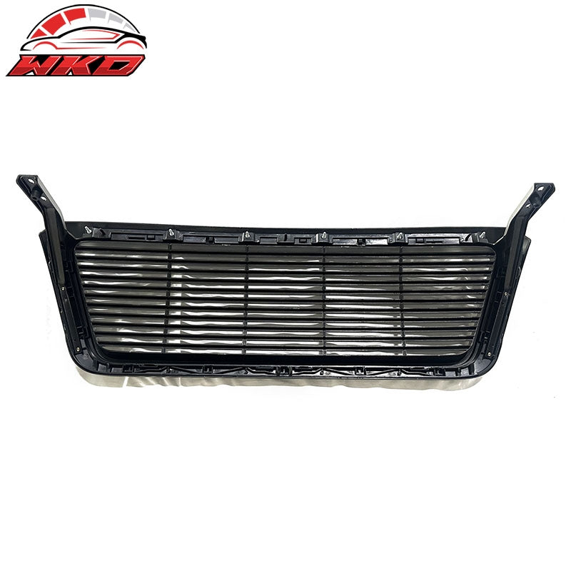 Fits 04-08 Ford F-150 H Bar Style Front Bumper Upper Billet Grille Black Silver