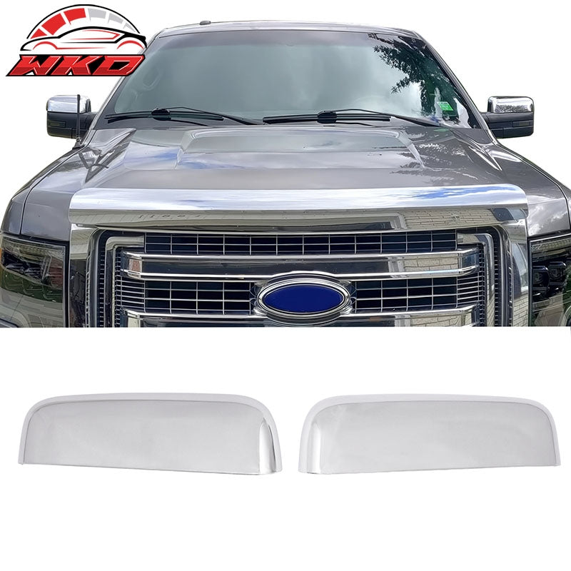 Wholesale 09-14 Ford F-150 Rear View Side Mirror Covers Upper Caps Chrome ABS Pair