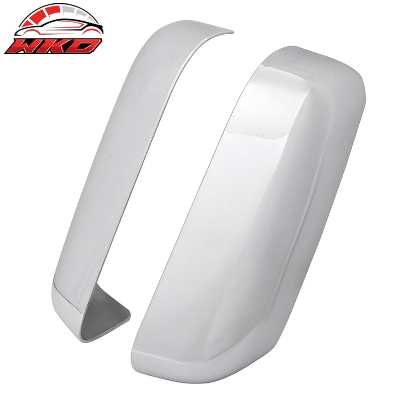 Fits 09-14 Ford F-150 Rear View Side Mirror Covers Upper Caps Chrome ABS Pair