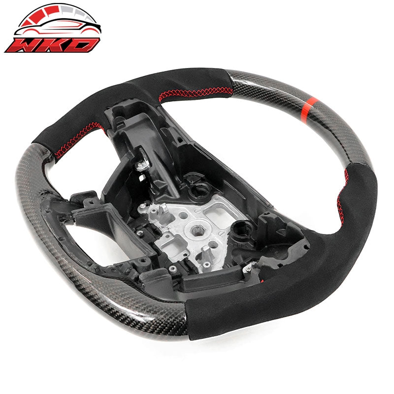 Wholesale 15-22 Ford F-150 Steering Wheel W/Red Stitch & Indicator Carbon Fiber CF