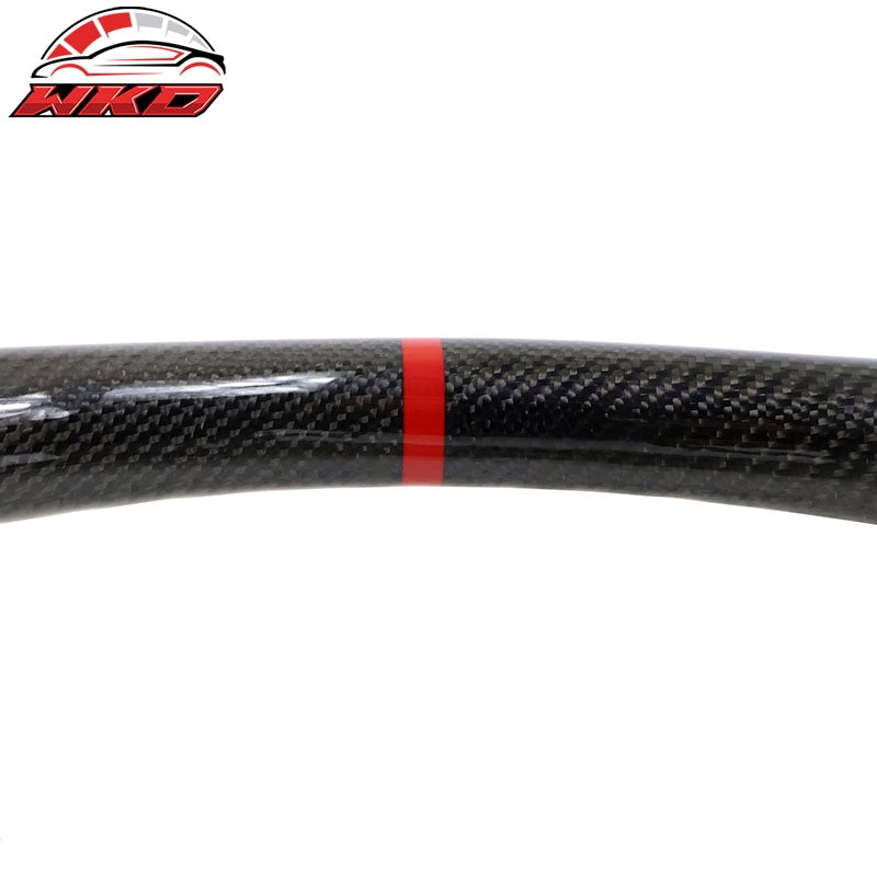 Fits 15-22 Ford F-150 Steering Wheel W/Red Stitch & Indicator Carbon Fiber CF