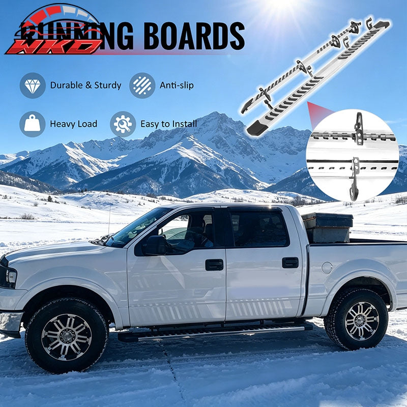 Wholesale 04-14 Ford F-150 SuperCrew Cab 6" OE Style Running Boards Side Step Bars - Wikond Auto