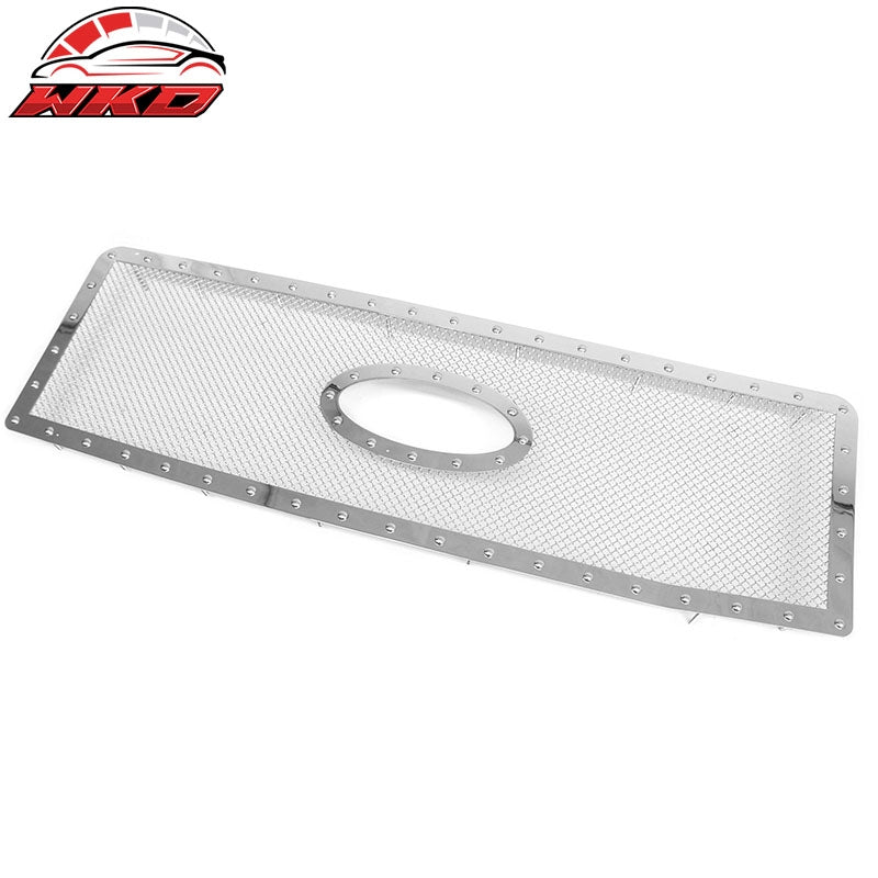 Fits 2009-2014 Ford F-150 XLT Grille Chrome Stainless Steel Mesh Chrome Rivet