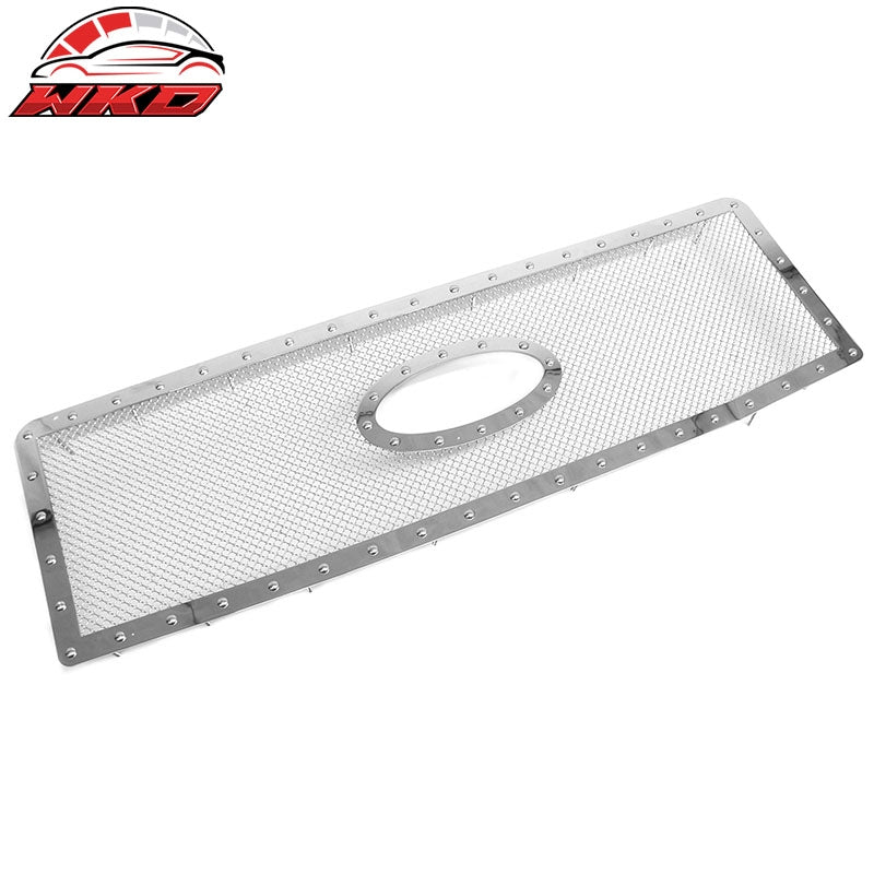 Fits 2009-2014 Ford F-150 XLT Grille Chrome Stainless Steel Mesh Chrome Rivet