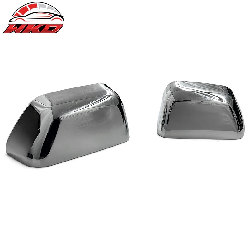 Fits 17-24 Ford F-250 F-350 Super Duty Chrome Mirror Covers Top Cap ABS Pair