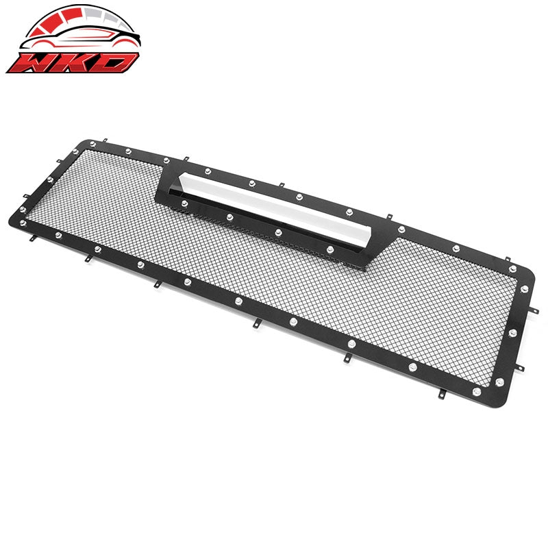Fits 2008-2010 Ford F-250 F-350 Super Duty Grille Black Mesh + Chrome Rivets