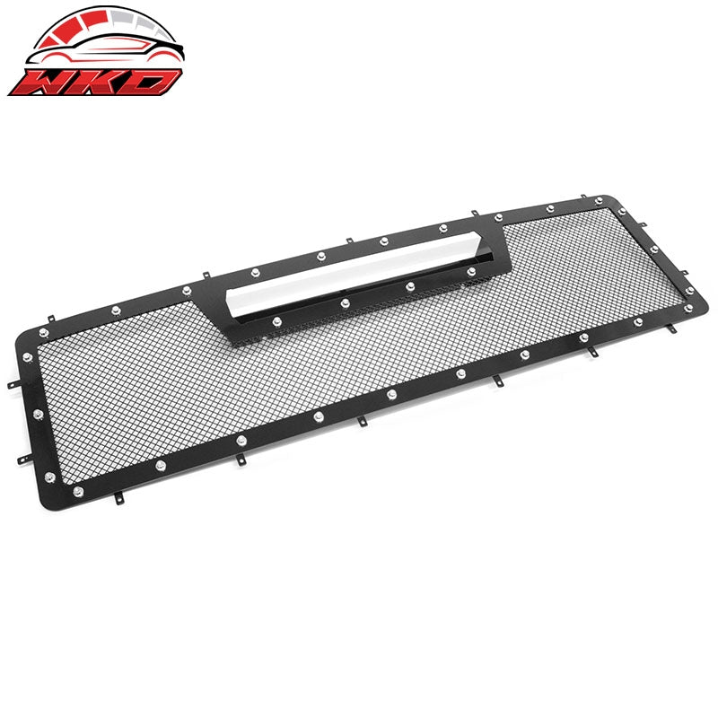 Fits 2008-2010 Ford F-250 F-350 Super Duty Grille Black Mesh + Chrome Rivets