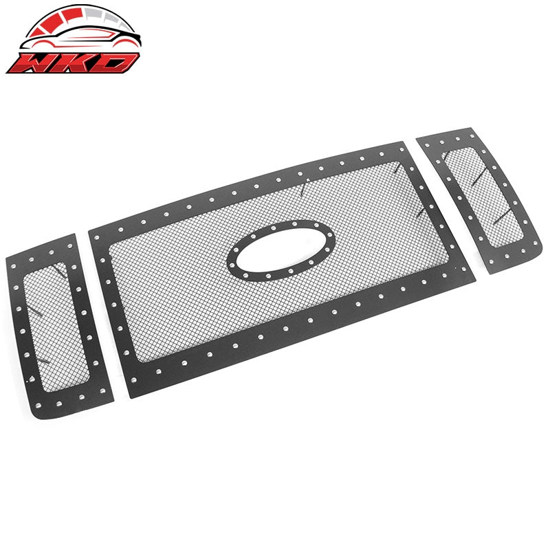 Fits 08-10 Ford F-250 F-350 Super Duty Mesh Style Front Grille Stainless Steel