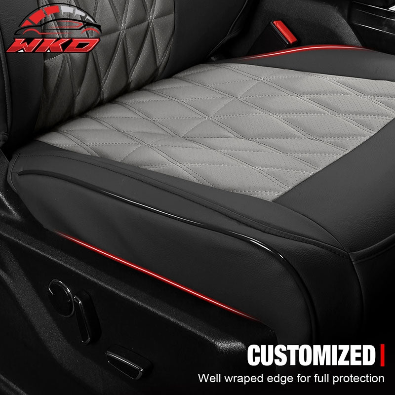 Wholesale For 15-20 Ford F150 17-22 F250 F350 F450 Crew Cab Seat Cover Full Set Black&Gray - Wikond Auto