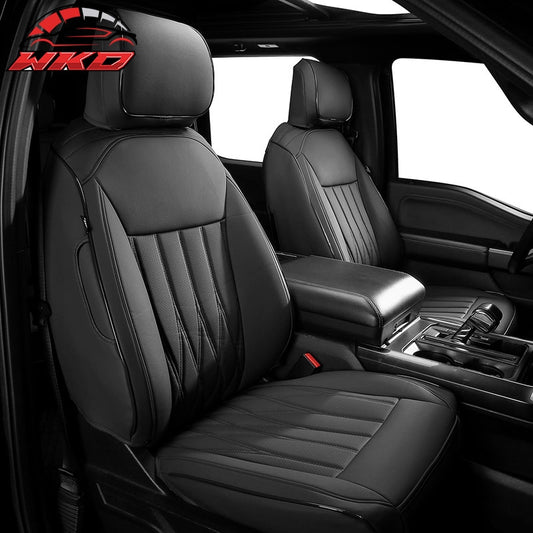 Wholesale 21-26 Ford F150 22-26 F250 F350 F450 Crew Cab Seat Covers Full Set Black - Wikond Auto