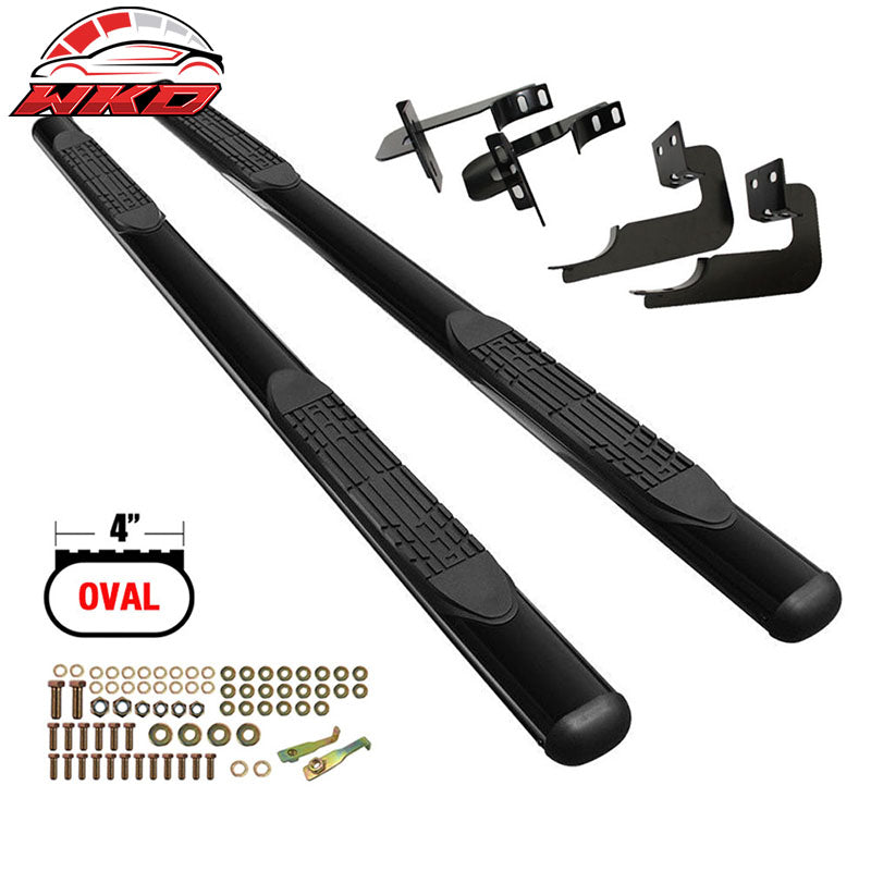 Fits 15-22 Ford F150 Super Extended Cab 4" Oval Side Step Nerf Bar Running Board