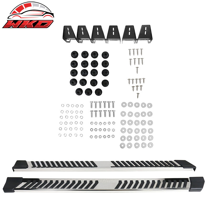 Fits 15-26 F150 SuperCrew Cab 88" V Style Running Boards Side Step Bar Silver