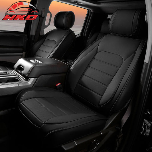 Wholesale 09-26 Ford F150 Crew Cab Pickup Seat Covers PU Leather 5 Seats Set - Black