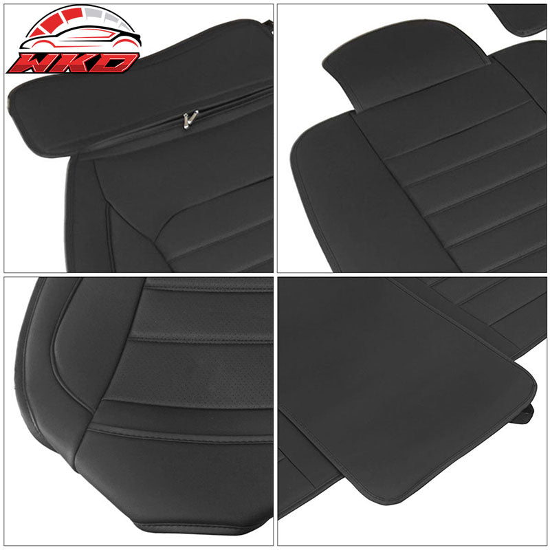 Fits 09-26 Ford F150 Crew Cab Pickup Seat Covers PU Leather 5 Seats Set - Black