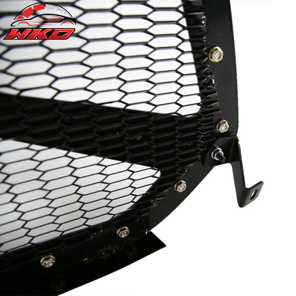 Fits 15-22 Ford F-150 Front Bumper Upper Hood Mesh Grille Guard Unpainted Black