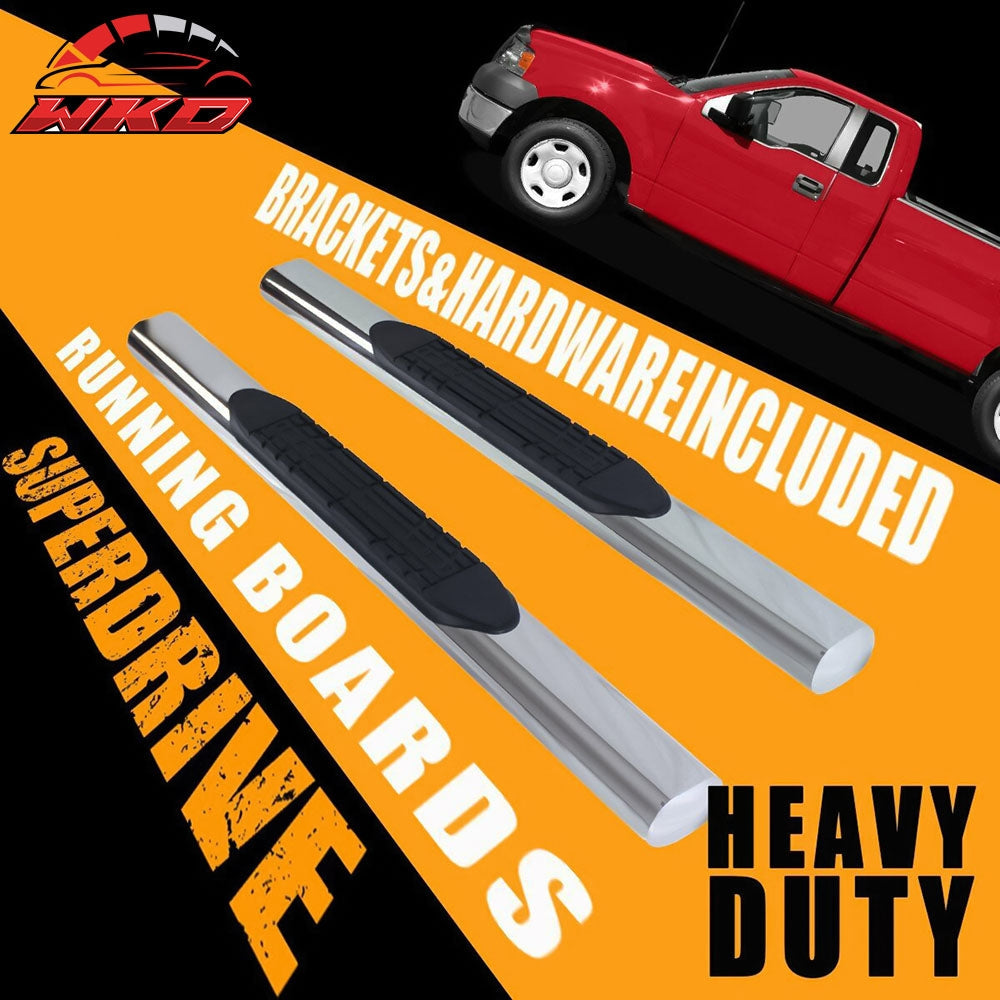 Wholesale 04-08 Ford F150 Regular Cab 4" Oval Chrome Side Step Nerf Bar Running Board