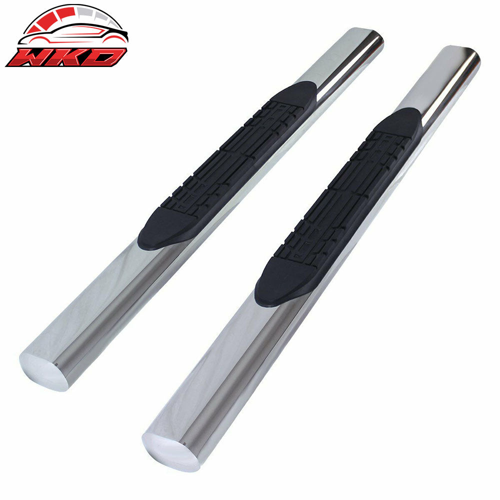 Fits 04-08 Ford F150 Regular Cab 4" Oval Chrome Side Step Nerf Bar Running Board