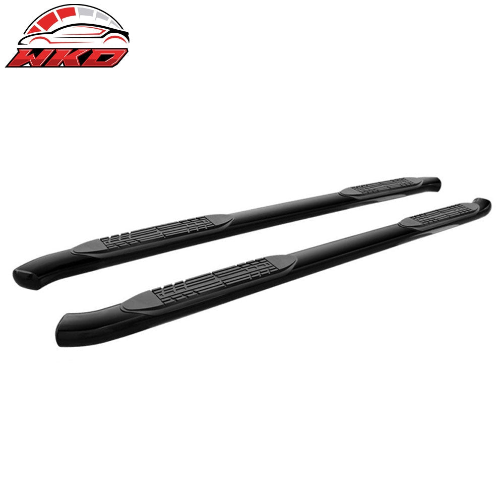 Wholesale 15-22 F150 Super Cab 4 Inch Oval Black Curved Side Step Bars Running Boards
