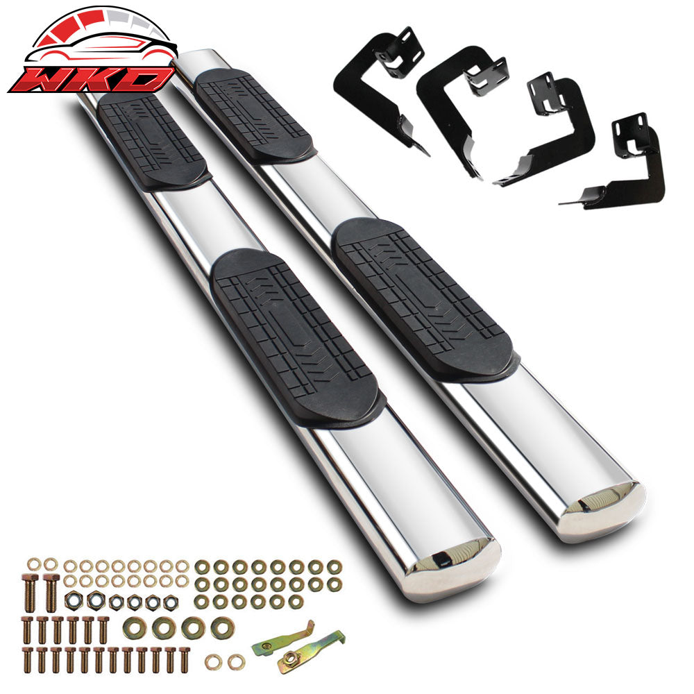 Fits 04-08 Ford F150 Super Cab 6" Oval Stainless Steel Side Steps Running Boards