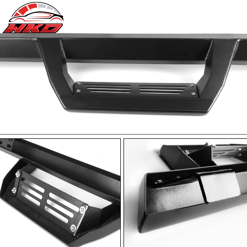 Fits 09-14 Ford F150 Crew Cab IKON V2 Style Running Boards Side Step Bar Black