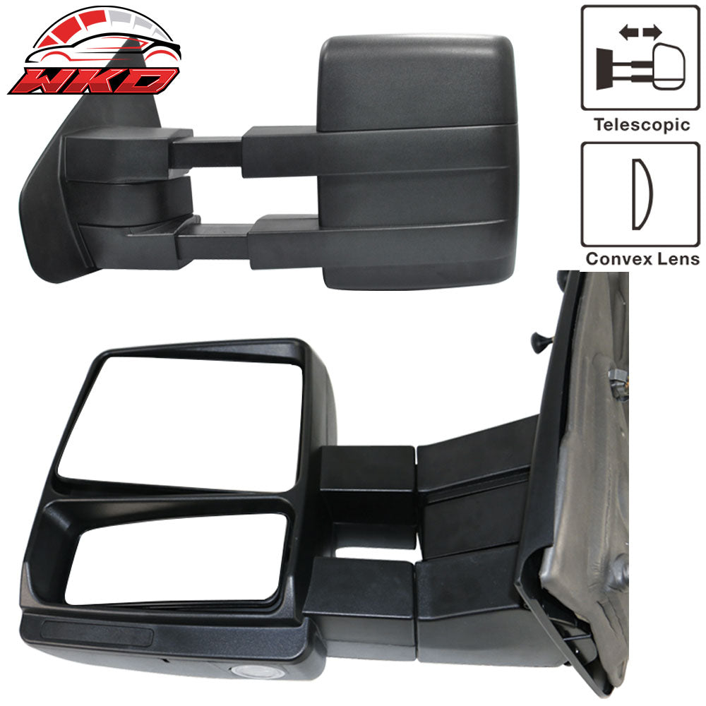 Fits 04-14 F150 Side Rear View Towing Mirrors Manual Non Heated Unpainted LH RH