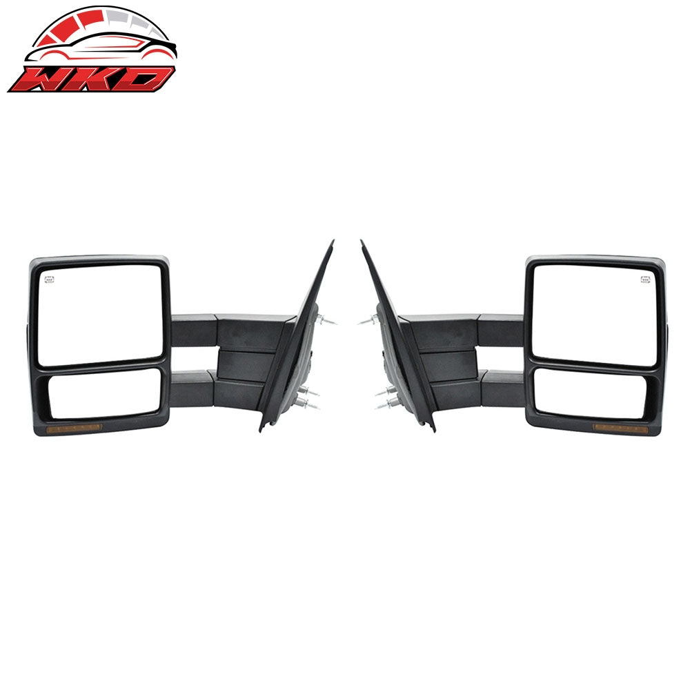 Wholesale 09-14 F150 Towing Mirrors Power Heated Turn Signal Puddle Light Pair Chrome
