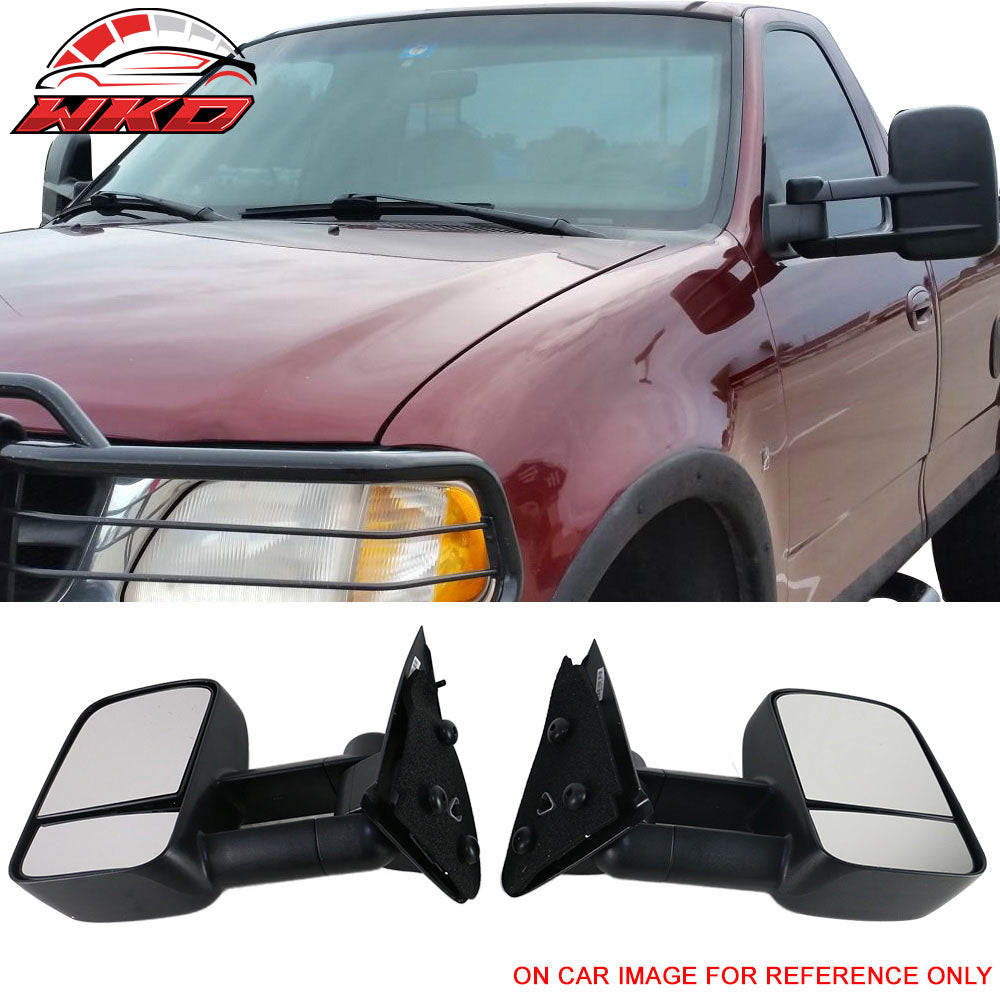Fits 97-04 Ford F150 F250 Side View Towing Tow Mirrors Manual Non-Heated Pair