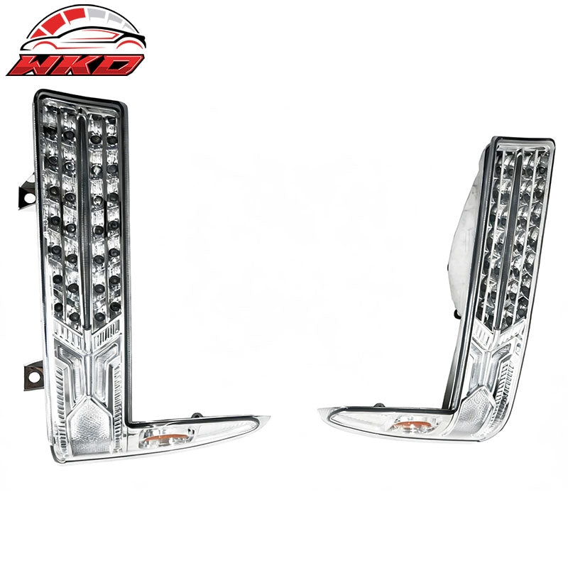 Fits 99-04 Ford F250/F350 Superduty Front Bumper LED Parking Lights Clear Lens