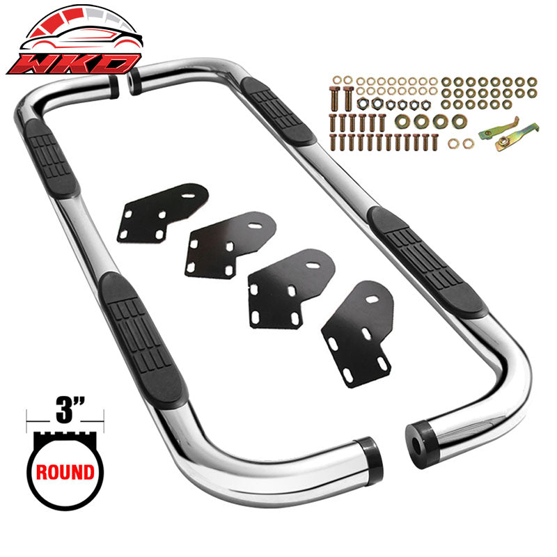 Fits 99-16 F250 F350 F450 Super Duty Cab Pickup 3Inch Stainless Steel Side Steps