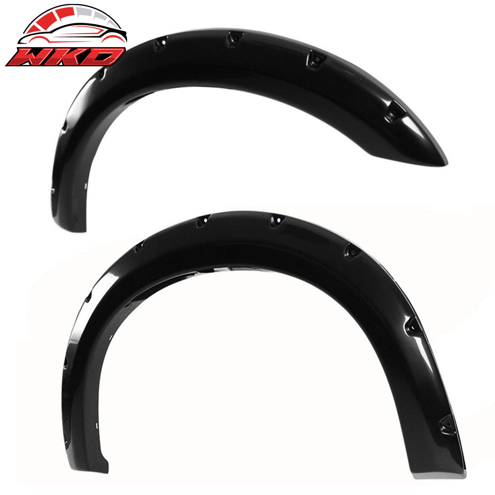 Fits 99-07 F250 F350 Super Duty Pocket Rivet Black Fender Flares