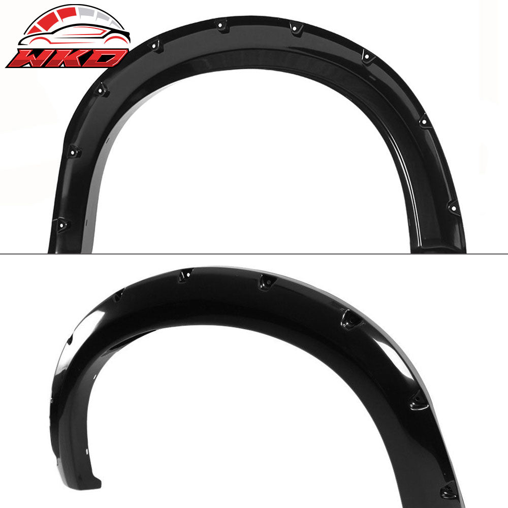 Fits 99-07 F250 F350 Super Duty Pocket Rivet Black Fender Flares