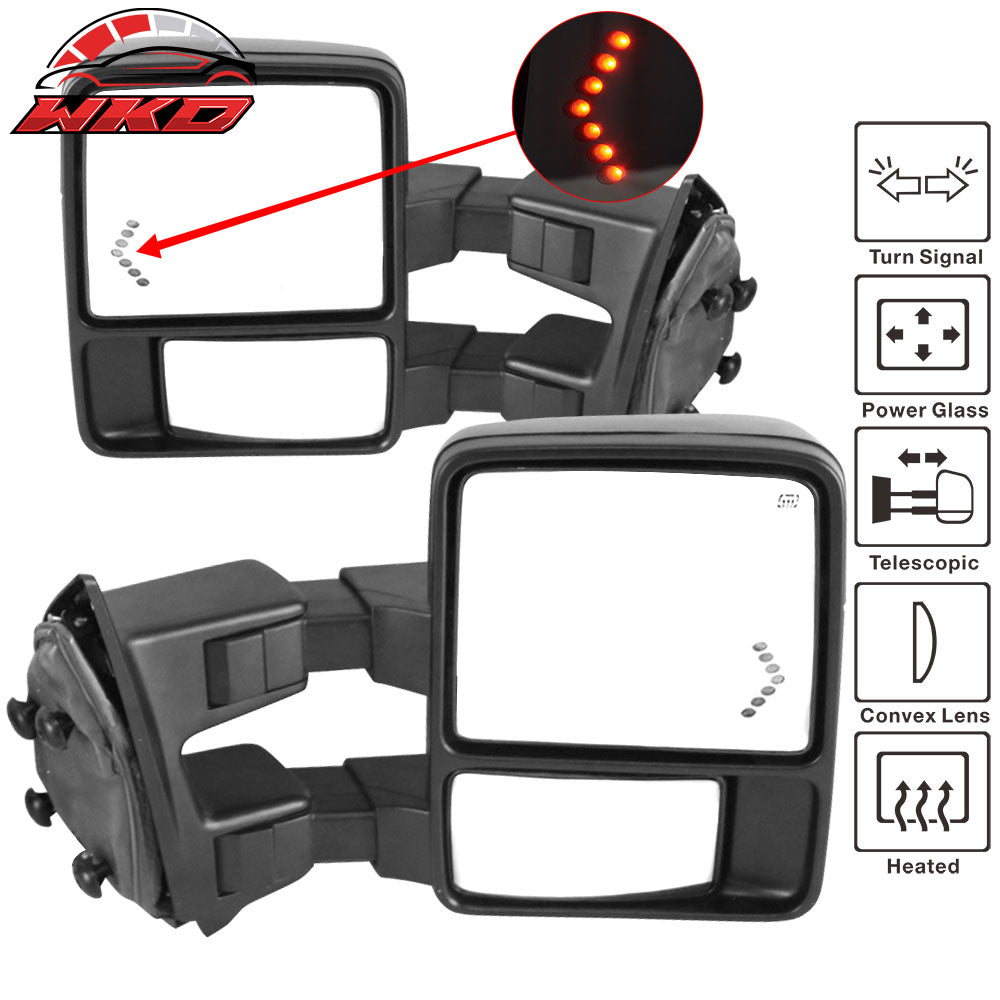 Fits 03-07 F250 Side View Mirror Power Heated Turn Signal Light Arrow Lamp
