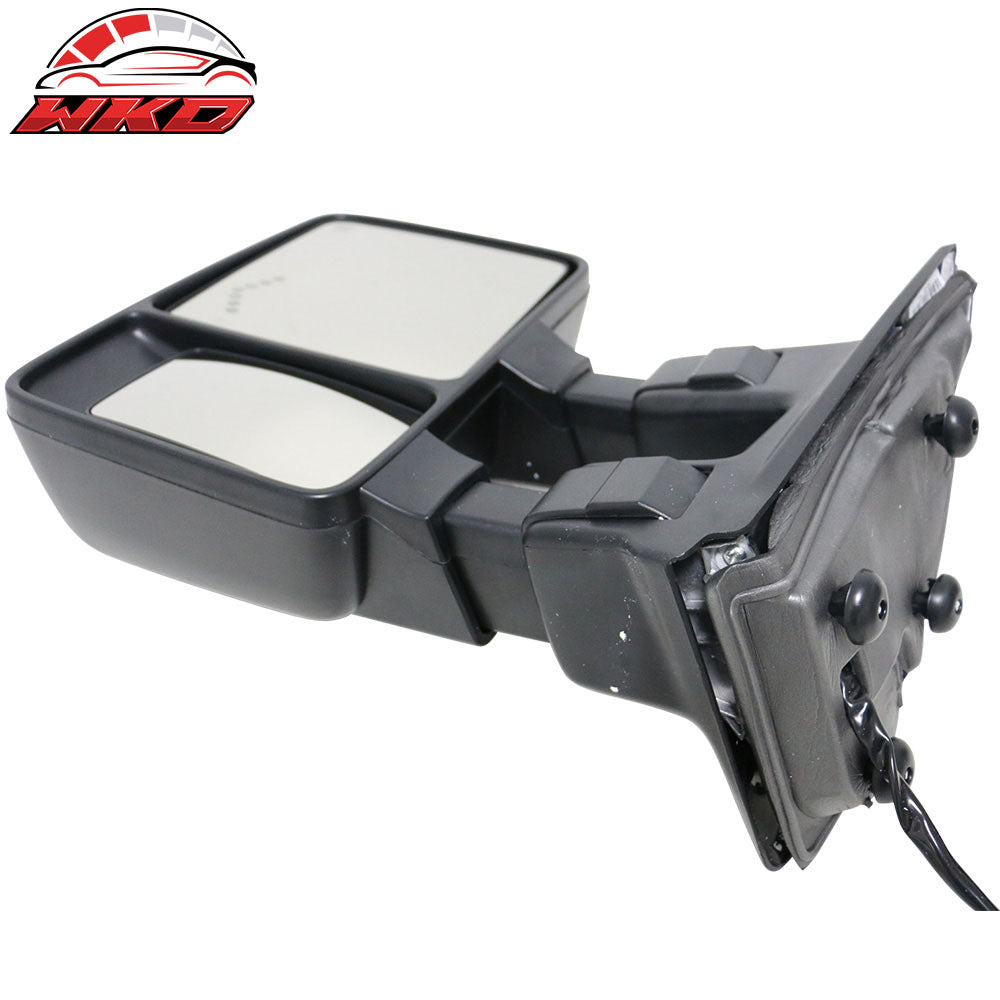Fits 08-15 F250 Super Duty Towing Tow Mirrors Power Heated Signal Arrow Light