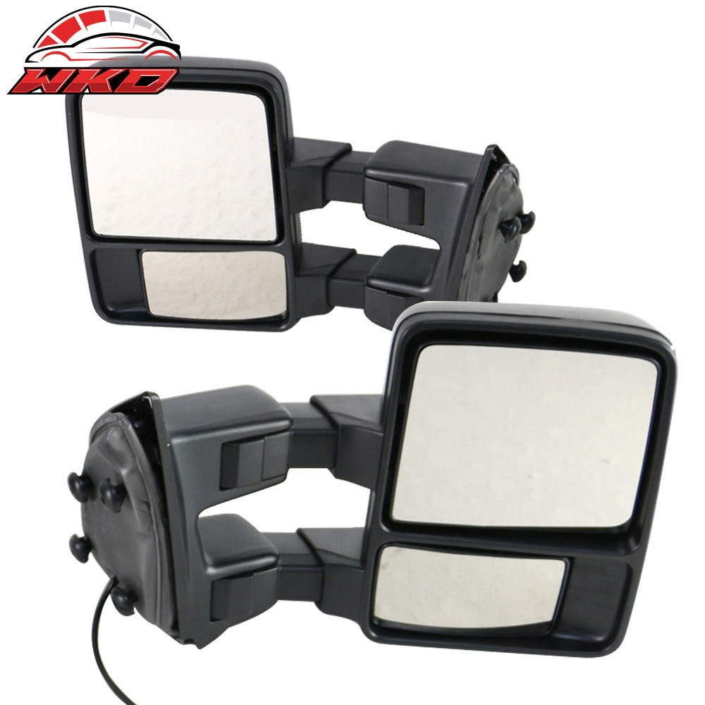 Functional Signal Light Wholesale 99-15 Ford F250-550 Tow Towing Mirrors Manual Pair