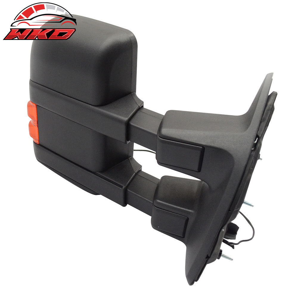 Fits 99-07 F250 Side View Towing Mirror Power Dual Arm Pair Non Heated