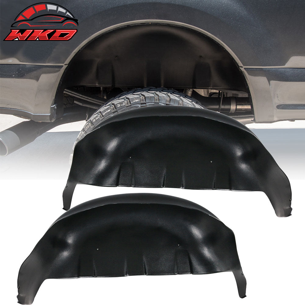 Fits 17-20 Ford F250 F350 Rear Wheel Well Guards Fender Flaps Unpainted PP Pair