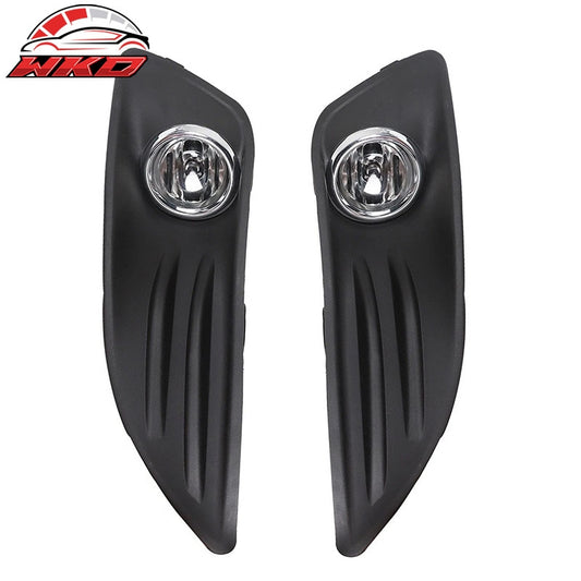 Wholesale 14-18 Ford Fiesta Front Bumper Fog Lights Lamps W/Wiring & Cover Clear Lens - Wikond Auto