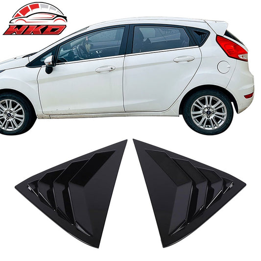 Wholesale 11-19 Ford Fiesta Hatchback Rear Side Window Louvers Scoop Vent Gloss Black - Wikond Auto