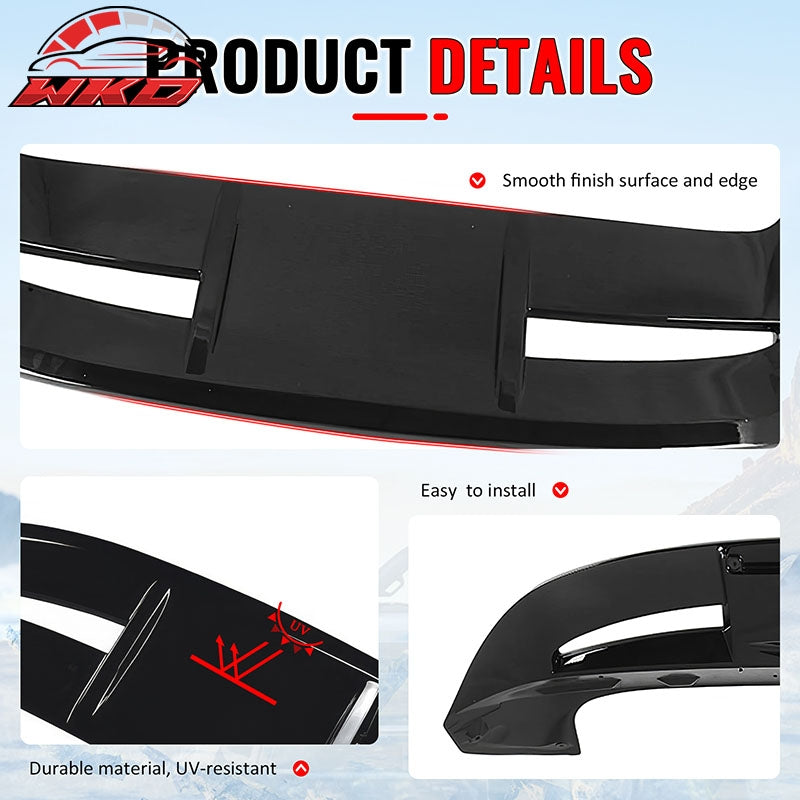 Fits 11-19 Ford Fiesta Hatchback ST Style Rear Roof Spoiler Wing ABS Gloss Black