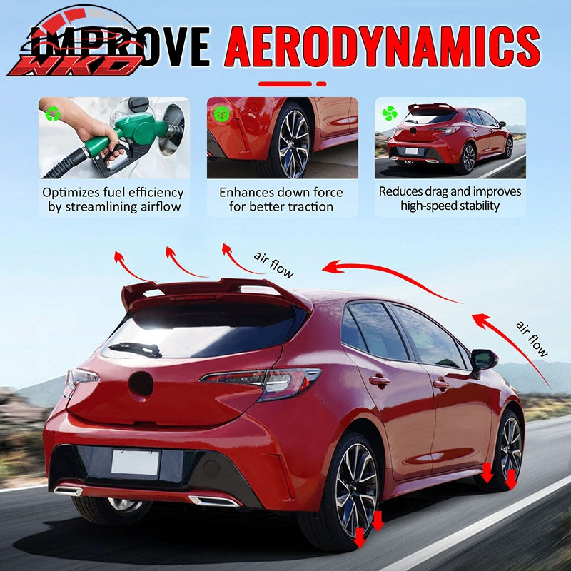 Fits 11-19 Ford Fiesta Hatchback ST Style Rear Roof Spoiler Wing ABS Gloss Black