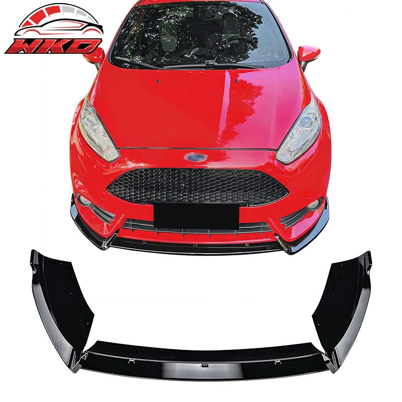 Wholesale 14-19 Ford Fiesta ST & ST Line IKON Style Front Bumper Lip Gloss Black 3PCS