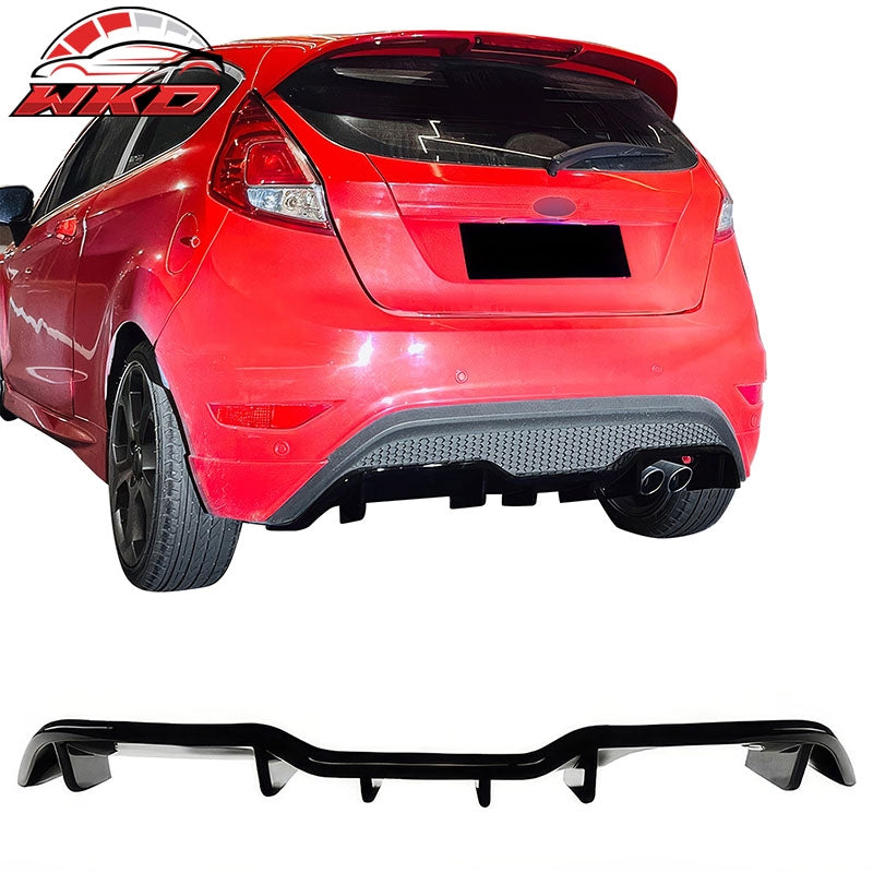 Wholesale 14-19 Ford Fiesta ST & ST Line IKON Style Rear Bumper Diffuser Gloss Black - Wikond Auto