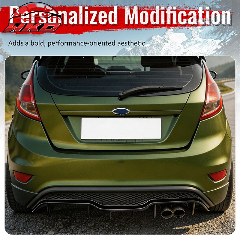 Wholesale 14-19 Ford Fiesta ST & ST Line IKON Style Rear Bumper Diffuser Gloss Black - Wikond Auto