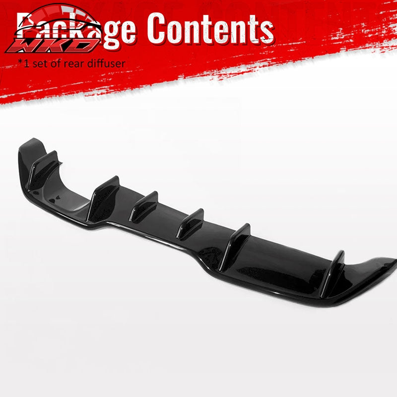 Wholesale 14-19 Ford Fiesta ST & ST Line IKON Style Rear Bumper Diffuser Gloss Black - Wikond Auto