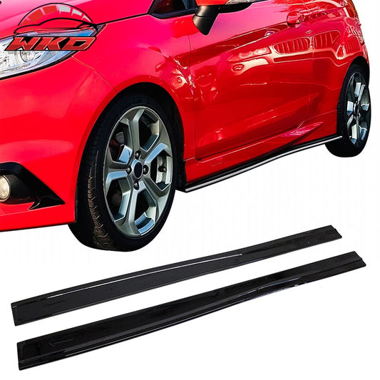Wholesale 14-19 Ford Fiesta ST & ST Line IKON Style Side Skirts Extension Gloss Black - Wikond Auto